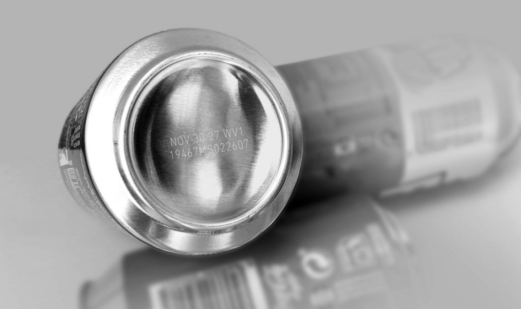 Beverage can laser marking