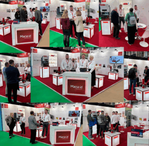 variety of images of people on the exhibition stand