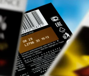 Date code on chocolate bar